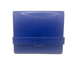 Creative Memories Blue Photo Album Organizer with Beige Fabric Interior Scrapboo